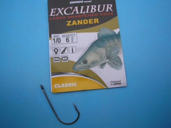 Az Excalibur Zander Classic minőségét tekintve nagy becsben tartott, értékes horogtípus