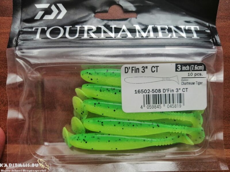 Daiwa Tournament D fin 3inch 76cm gumihal Chartreuse tiger