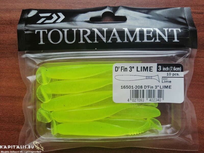Daiwa Tournament D fin 3inch 76cm gumihal Lime