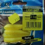 LK Soft Lures LIGHT SHOT 75mm Chartreuse ezüst flitterrel