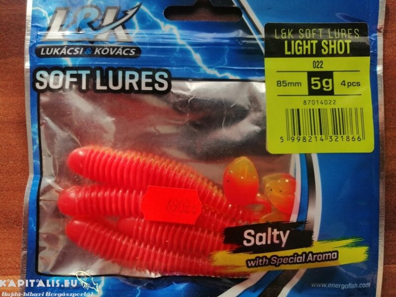 LK Soft Lures LIGHT SHOT 85mm narancs flitterrel