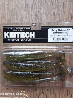 Keitech Easy Shiner 4 102mm gumihal Smoky yellow