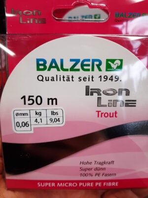Balzer Iron Line Trout pink 004mm 150m rozsaszin fonott zsinor