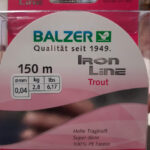 Balzer Iron Line Trout pink 004mm 150m rozsaszin fonott zsinor 2